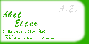 abel elter business card